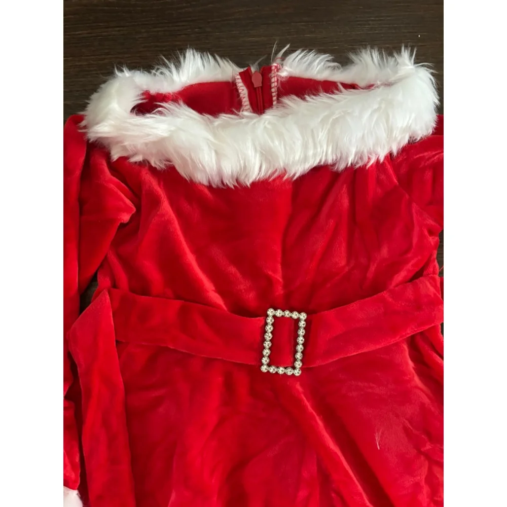 Girls Unbranded Red & White Santa Dress Seasonal Costume (130) size 8